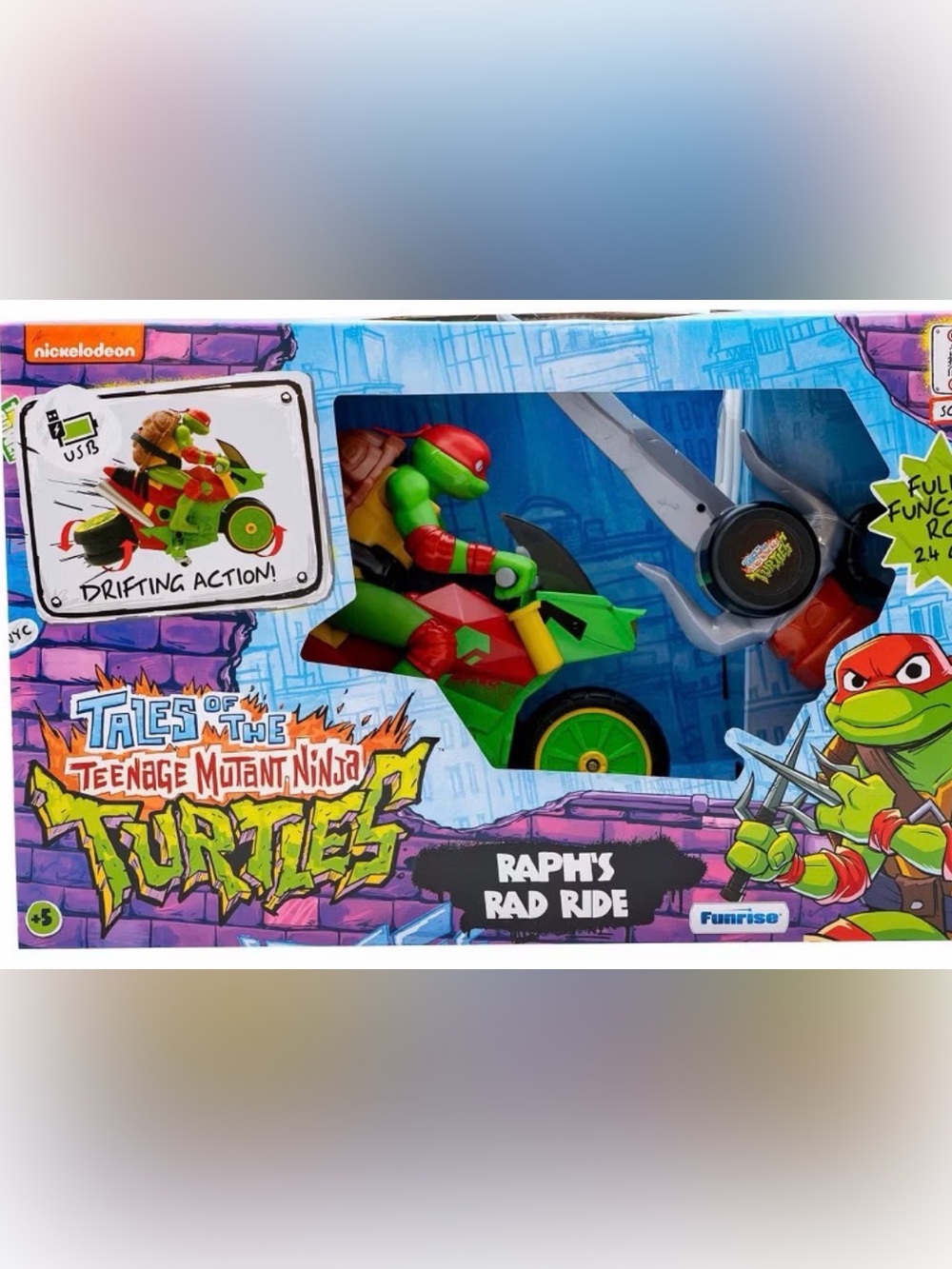 Raph's Rad Ride - Green & Red Ninja Turtle Motorcycle Toy